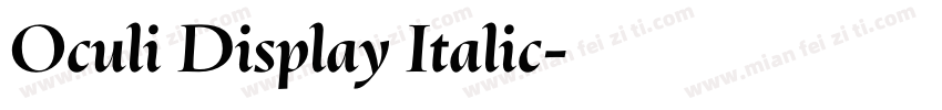 Oculi Display Italic字体转换